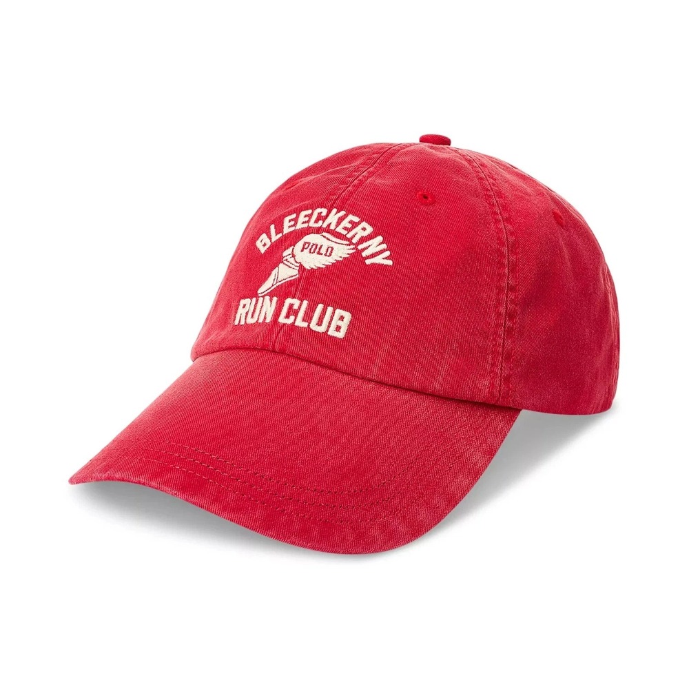 Polo Ralph Lauren Bleecker NY Run Club Adjustable Baseball Cap Red NWT